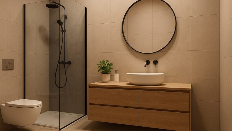 Faianță baie 2025 – modele moderne în nuanțe bej și gri deschis
