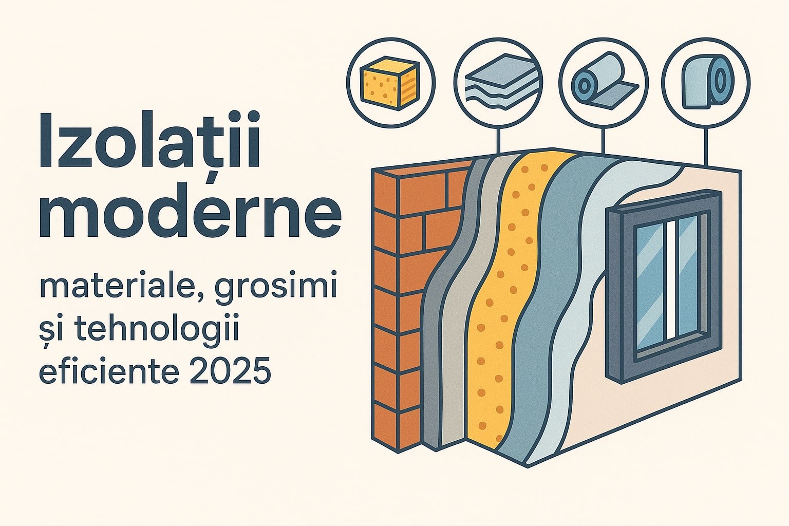 Izolatii moderne vazute din profil structura taiata a mai multe straturi
