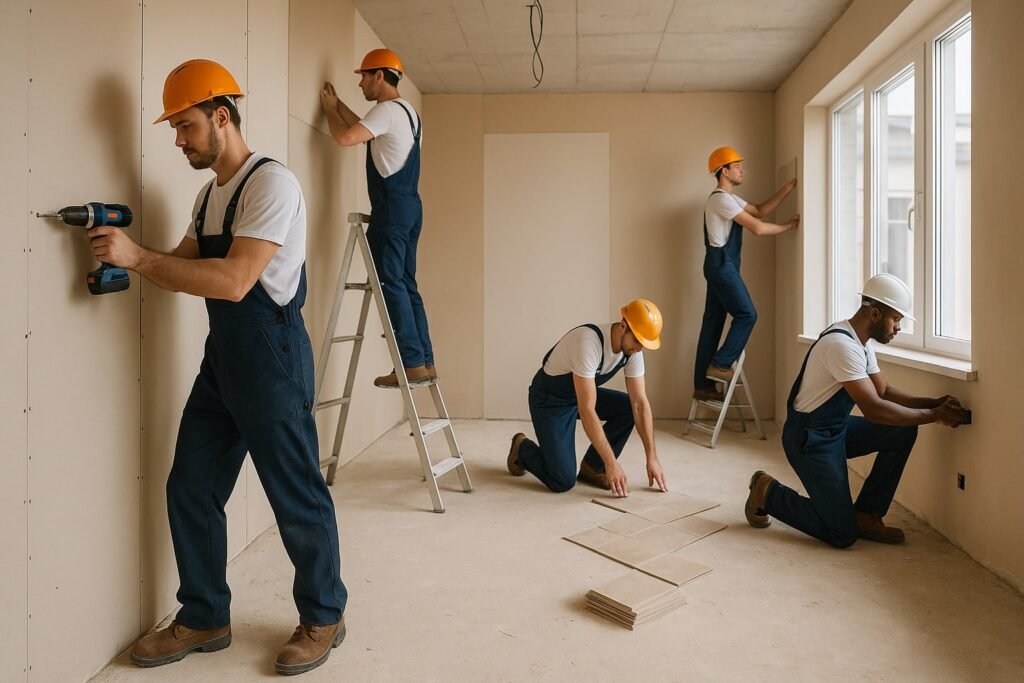 Meseriași construcții – echipe profesionale pentru renovări și lucrări complete