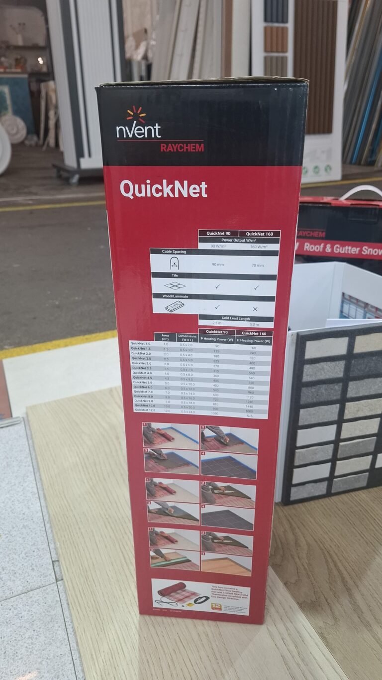 Kit încălzire electrică în pardoseală RAYCHEM QuickNet 160 – 1 m², 160 W/m² + termostat WiFi