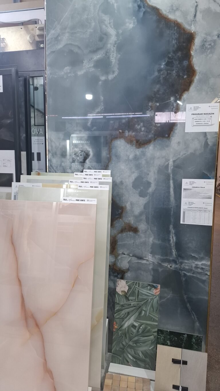 Gresie porțelanată format mare Emil Ceramica Tele di Marmo Pure Onyx – plăci XXL 120×278 cm